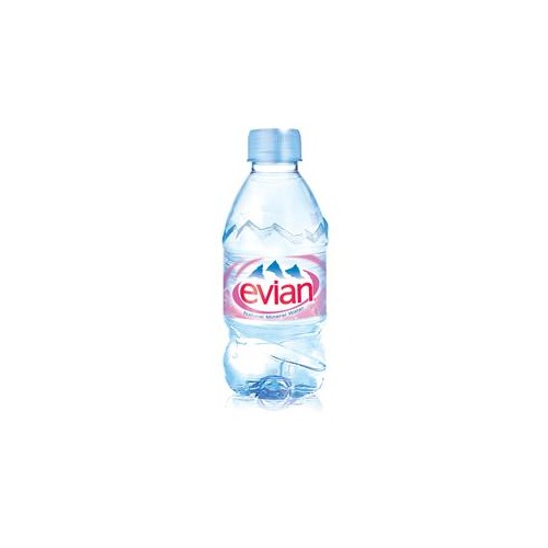 Evian (330ml) Natural Mineral Water Bottle Plastic (1 x Pack of 24